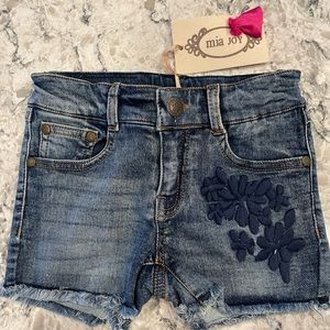 Mia Joy poppy Shorts Size 5 Little Girls Jean Shorts